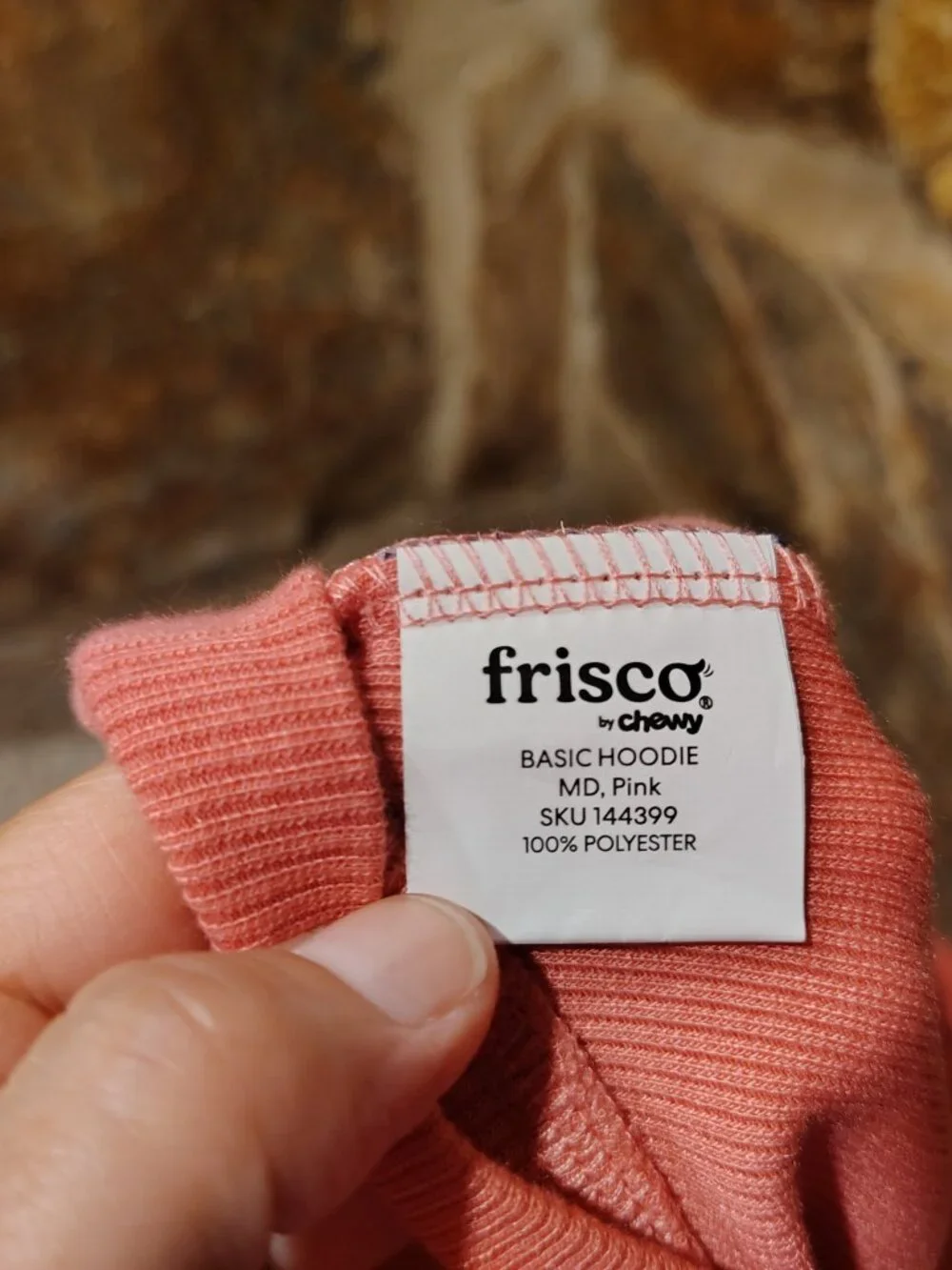 Frisco by Chewy Dog Cat Basic Hoodie Pink Size Medium Girl Polyester Pet